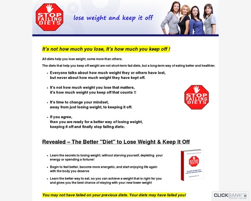 Stop Failing Diets - How To Lose Weight And Keep It Off
