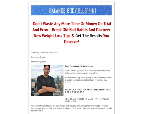 Balance Body Blueprint & 101 Weight Loss Tips