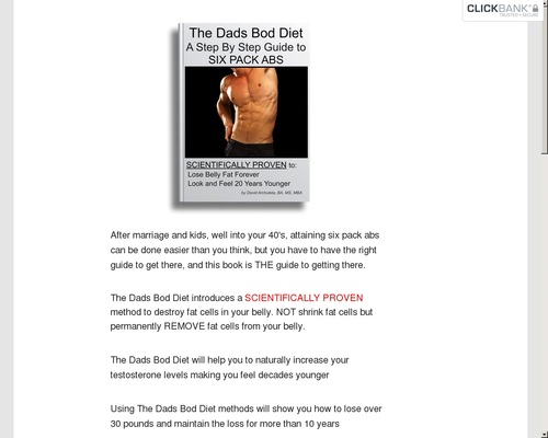 Weight Loss Diet Plan – The Dads Bod Diet A Step By Step Guide To Six Pack Abs