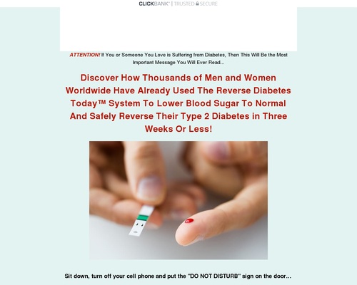 "REVERSE DIABETES TODAY" – Your Diabetes Cure – Official Website