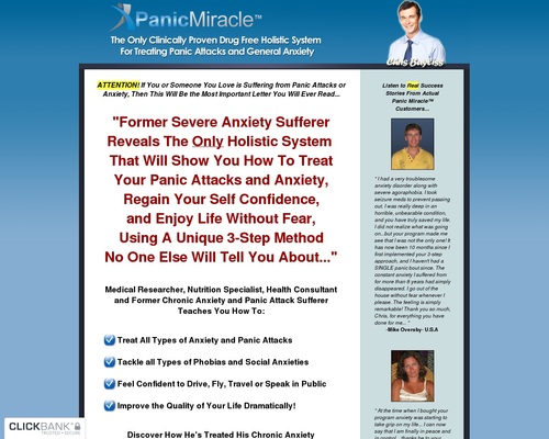 Panic Miracle™ - OFFICIAL WEBSITE - Stop Panic Attacks and Anxiety Holistically
