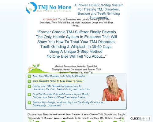 TMJ No More™ – Stop TMJ, Bruxism and Teeth Grinding Holistically