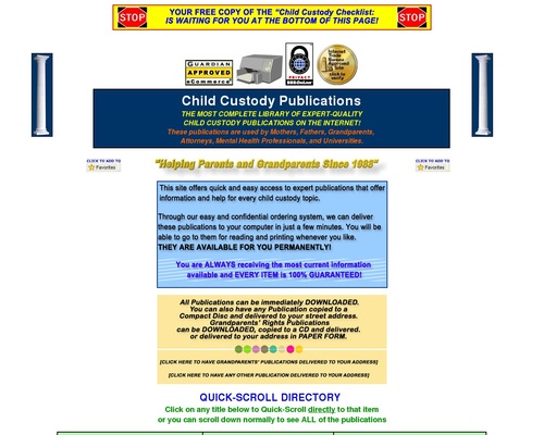 200 child custody publications offer information and help for EVERY custody topic.