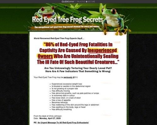 Red Eyed Tree Frog Secrets