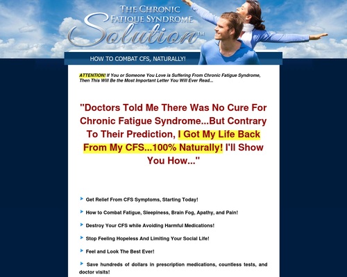 The Chronic Fatigue Syndrome Solution™ – Free Yourself From CFS, Naturally!