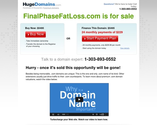FinalPhaseFatLoss.com is for sale | HugeDomains