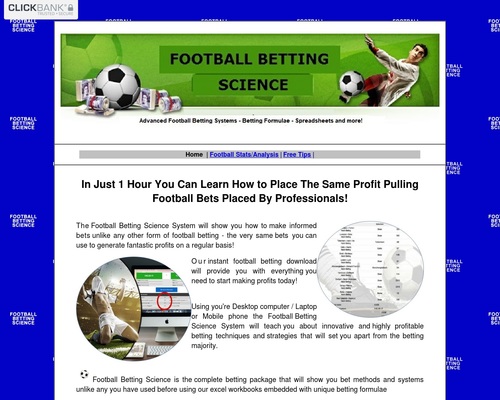 Football Bet Science -Massive 50% commission on every sale