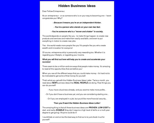 Hidden Business Ideas