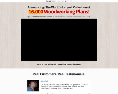 TedsWoodworking – Highest Converting Woodworking Site On The Internet!