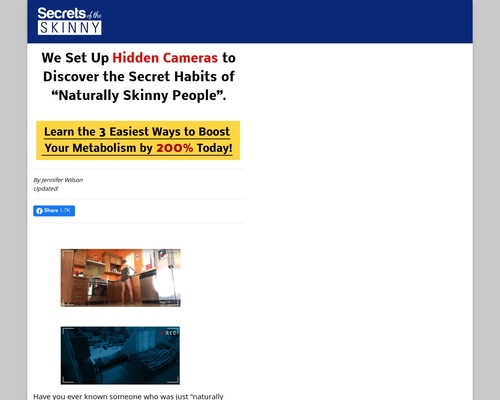 Hidden Cameras Reveal Secrets of the Skinny; and how you can use these to double your metabolism!