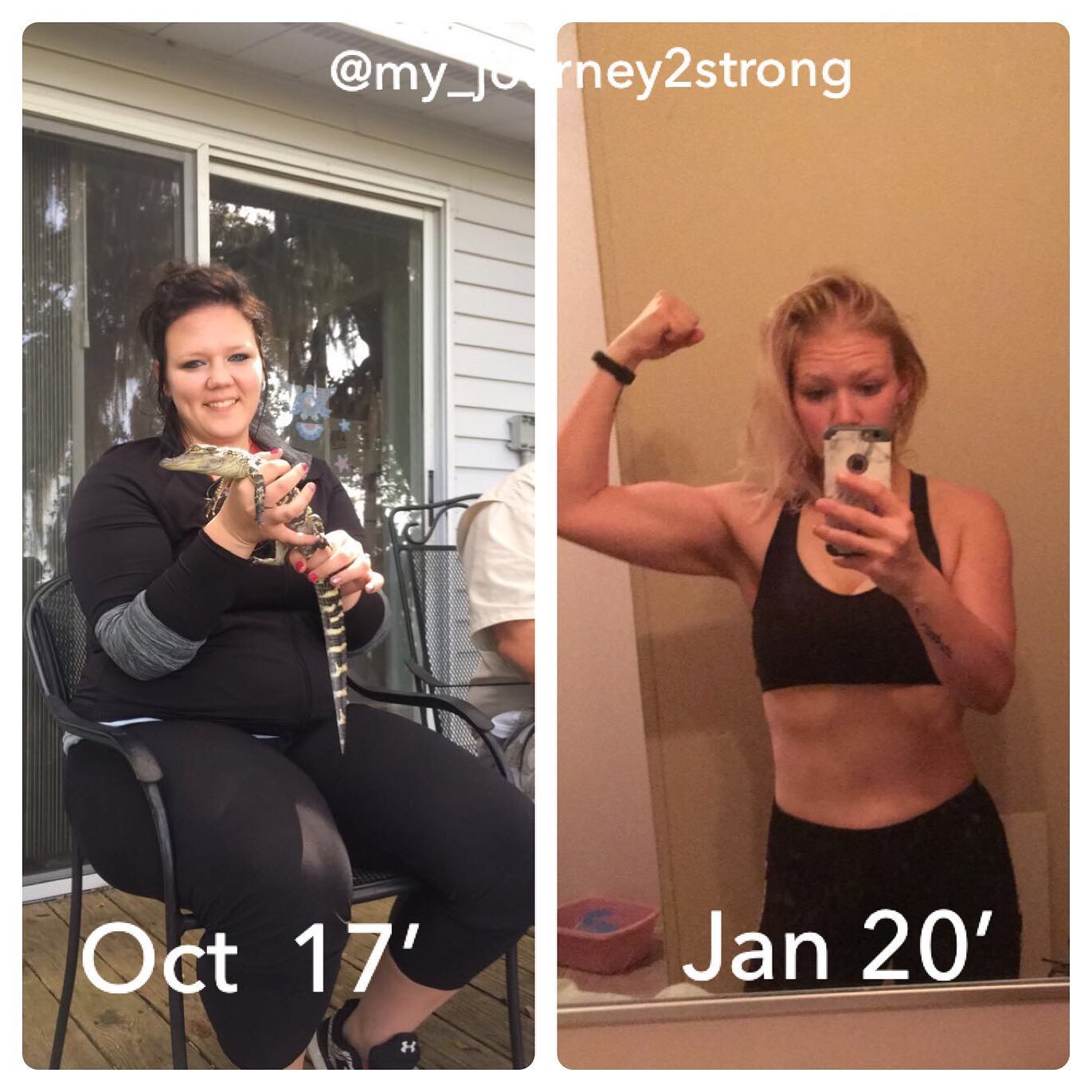 In the picture on the left, my husband and I were in Florida. Yes. I was in a bl…